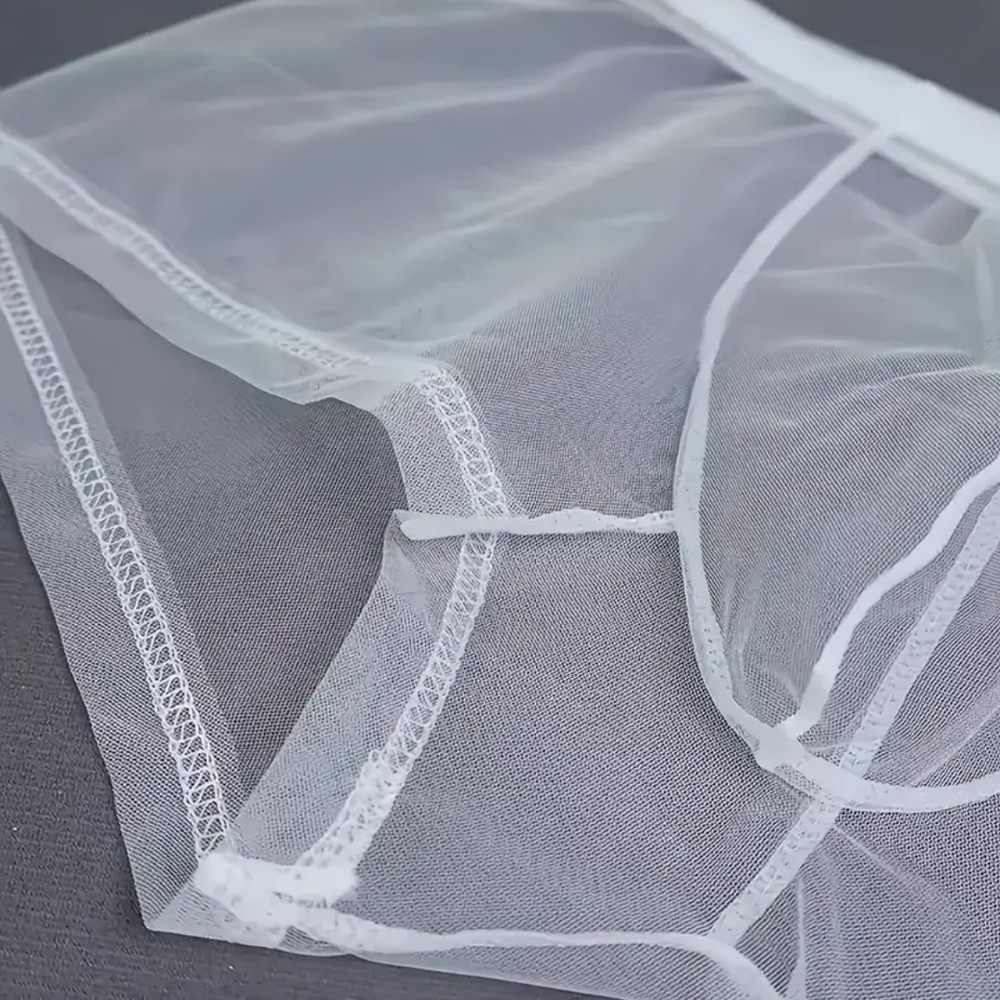 Sheer White Mesh Sleepwear Top - Lightweight Women’s Intimates
